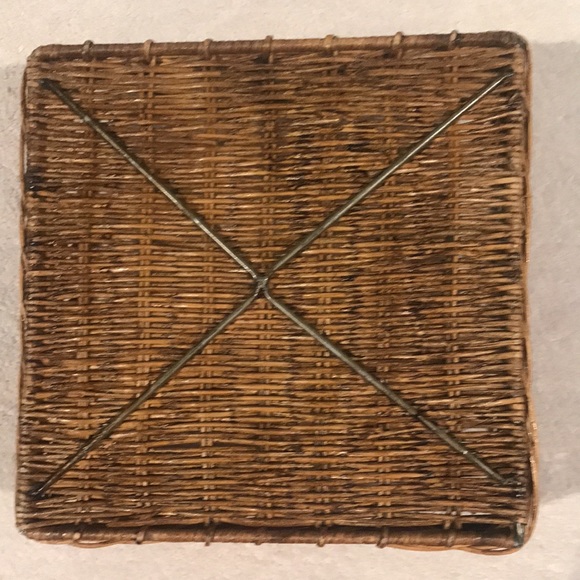 Metal and Wicker Napkin Holder - Picture 3 of 8